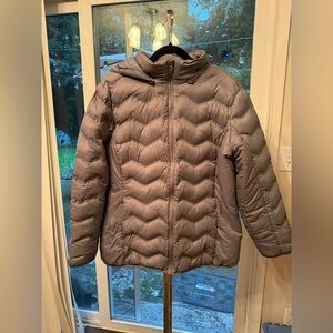Time Tru Sz 1X Gray Puffer Jacket